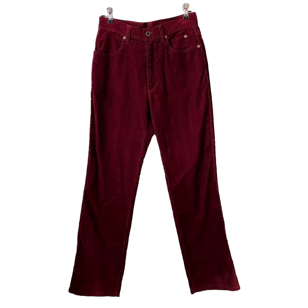 Harley Davidson Burgundy Corduroy Pants Women Size 6